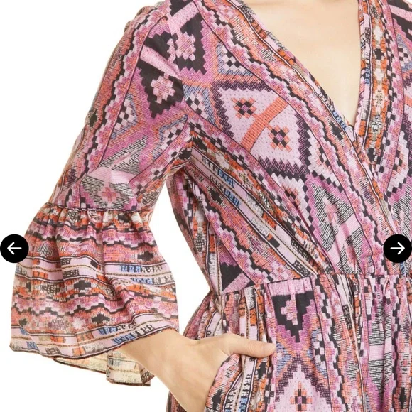 KOBI HALPERIN 
Rosa Print Cotton Dress - Pink Lady Multi - Picture 4 of 7